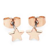 Tipperary Crystal Star Mini Stud Earrings Rose Gold image