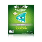 Nicorette 2mg Medicated Chewing Gum 210 Pieces image