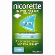 Nicorette Icy White 4mg Medicated Chewing Gum 105 Pieces image