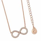 Tipperary Crystal Part Stone Set Infinity Pendant Rose Gold image