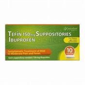 Tefin 150mg Suppositories Ibuprofen image