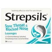 Strepsils Sore Throat &amp; Blocked Nose 36 Lozenges image
