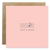 Bold Bunny Just A Note Blush Pink Card image