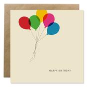 Bold Bunny Happy Birthday Balloons Greeting Card image