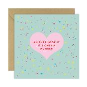 Bold Bunny Ah Sure Look It It's Only A Number Greeting Card image