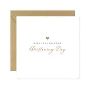 Bold Bunny With Love On Your Christening Day Greeting Card image
