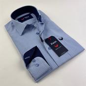 Zazzi Mens Long Sleeve Shirt 9522 Royal Blue Check image