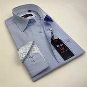 Zazzi Mens Long Sleeve Shirt 9771 Royal Blue stripe image