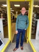 Rivet and Denim Sweater Mens Flux 1\4 Zip Aqua