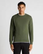 Men's Long Sleeve Crew Neck Olive 58665\35