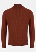6Th Sense  1/4 Zip Mens Jumper Diego Cinnamon