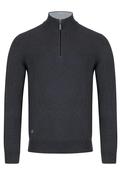 6th Sense Men's 1/4 Zip Sweater Harry Charcoal
