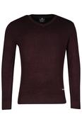 Baileys Cotton V-Neck  Aubergine Jumper 428109/395 image