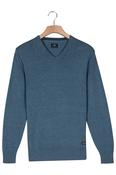 Baileys Cotton V-Neck Mid Denim Jumper 528109/665