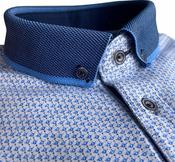 Tom Penn Men's Polo Shirt White /Blue 985