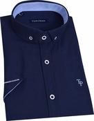 Tom Penn Mens Navy Stretch Shirt Short Sleeve 828