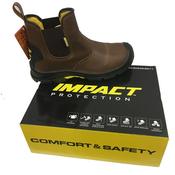 Kids Boss Boot KIDS Impact Safety Boot Brown in Mayo