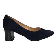 Bioeco By Arka 6508 Wider Fit Heel Shoe-Navy Suede-38