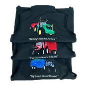 Gilet Tractor Jacket Logo Front &amp; Back-Black Blue-9To10