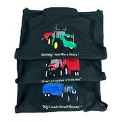 Gilet Tractor Jacket Logo Front &amp; Back-Black Green-7To8