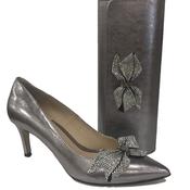Emis Z7841 Bow Heel Shoe-Silver-5.5 image
