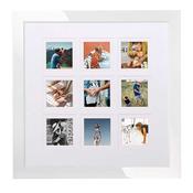 Rocco High Gloss Finish Multi-Aperture Frames in Pristine White with Removable Mount image