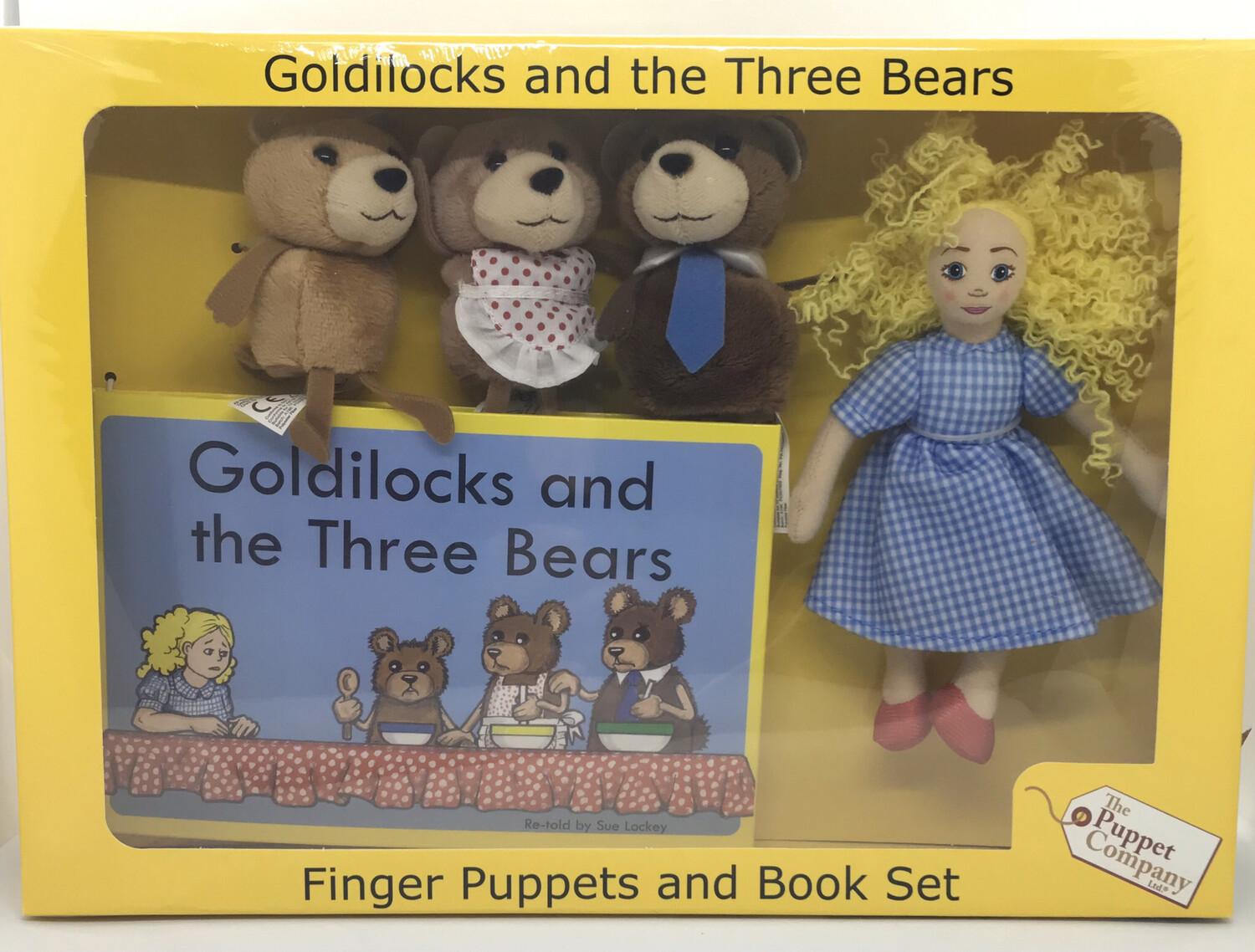 Goldilocks and The Three Bears Finger Puppet and Book Set in Cork