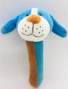 Squeakaboo Dog Soft Baby Rattle image