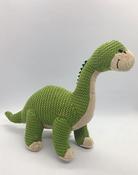 Wilberry Knitted Green Dinosaur Soft Toy image