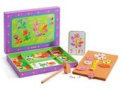 Djeco Tap Tap Garden Pin Art Game with Wooden Hammer image