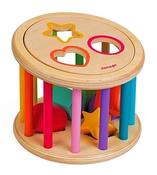Janod Shape Sorter Drum Wood With Magnetic Lid image