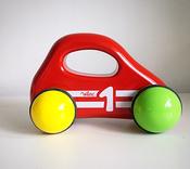 Vilac Baby Wooden Push Along Car with Handle image