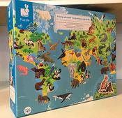 Janod 200 Piece Educational Puzzle Endangered Animals In The World image