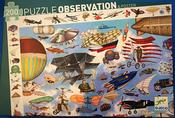 Djeco Jigsaw Puzzle Observation and Poster Aero Plane Club 200 Pieces image