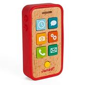 Janod Wooden Baby Mobile Phone with Sound image