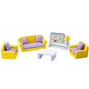 Living Room Wooden Doll House Furniture Set image