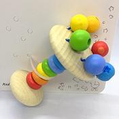 Heimess Wooden Baby Teething Rattle Rainbow image