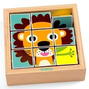 Djeco Touranimo Wooden Animal Block Puzzle image