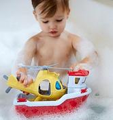 Green Toys Rescue Boat and Helicopter image