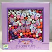 Djeco 450 Wooden Beads Butterfly Set for Age 4-8