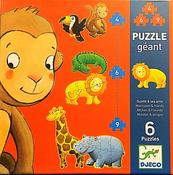 Djeco Jungle Friends 6 Floor Jigsaw Puzzles for Age 2 Years Up image