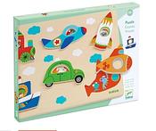 Djeco Wooden Vehicle Puzzle for Toddlers image