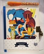 Djeco Secret Diary Note Book with Lock &amp; Key and Magic Pen image