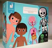 Janod 4 Educational Puzzles The Human Body with Glow In The Dark Parts image