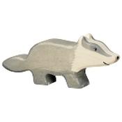 Holztiger wooden animal Badger image