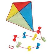 Vilac Traditional Fabric Diamond Shape Kite Primary Colours image