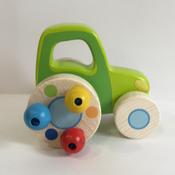 Goki Wooden Tractor Push along 2 in 1 Toy image