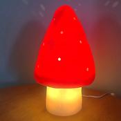 Egmont Small Mushroom Lamp Red with LED Light image