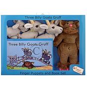 Three Billy Goats Gruff Finger Puppets and Book Set image