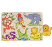 Goki Wooden Sound Peg Puzzle Jungle image